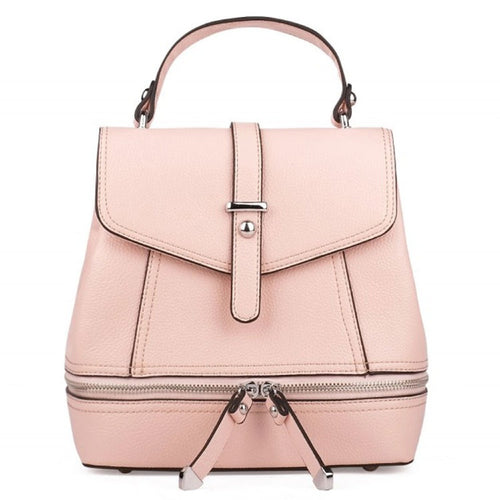 MOJO Pink Leather Backpack