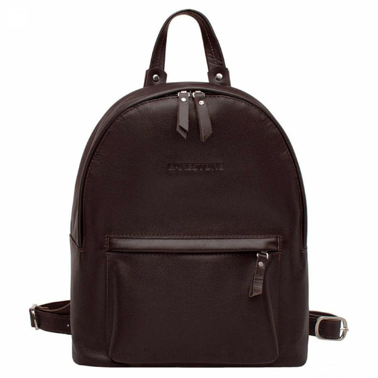 LAKESTONE Dark Brown Leather Backpack